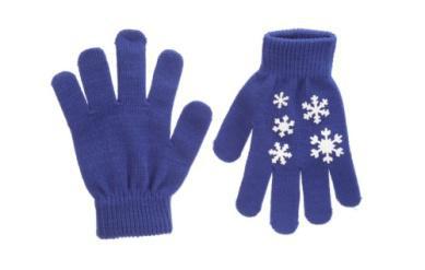 Children's Magic Gripper Gloves | Snowflakes Blue