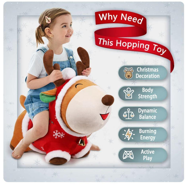 Bouncy Ride On Hopping Reindeer