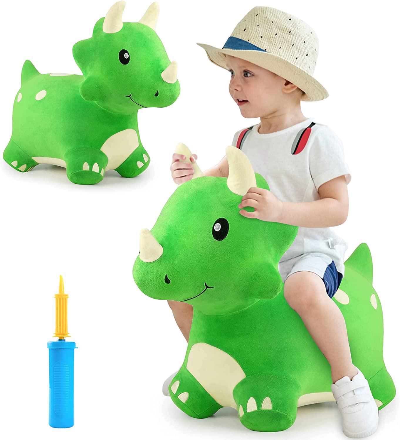 Bouncy Ride On Triceratops Dinosaur