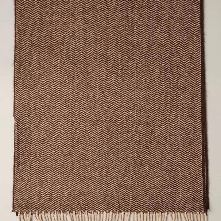 Cashmere Feel Muffler Scarf Brown