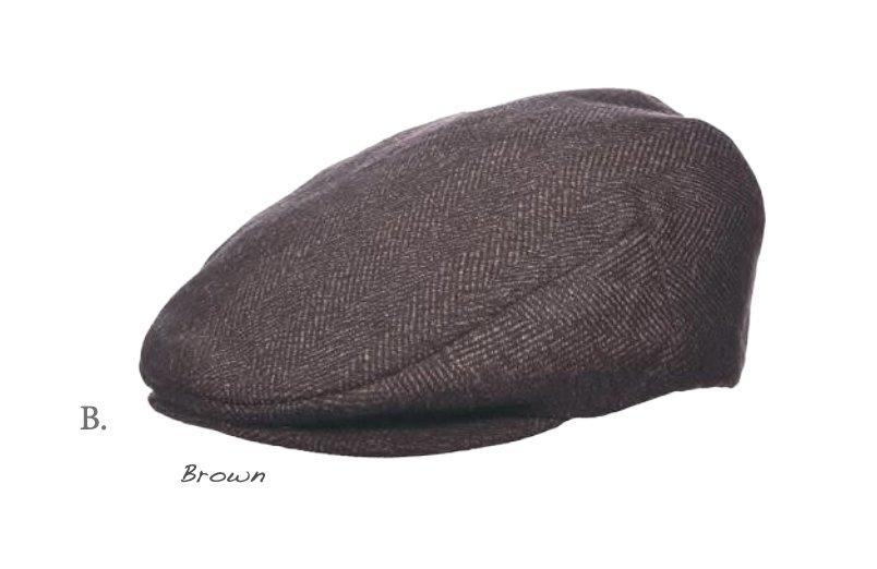 Brown Ivy Wool Blend Cap w/ Quilted Lining DPC