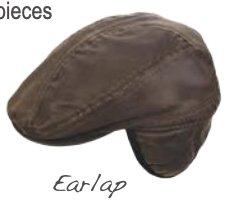 Brown Weathered Cotton Fleece Lining Earlap Ivy Cap DPC