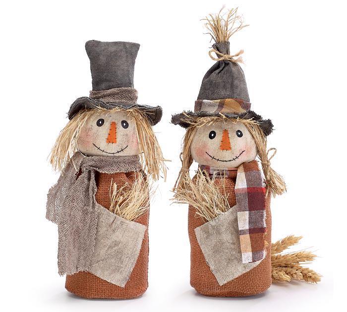 Burlap Shelf Sitter Scarecrow