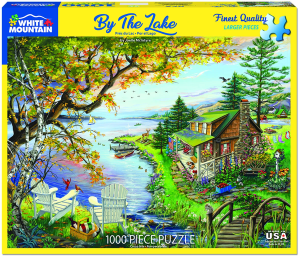 By The Lake 1000 Piece Jigsaw Puzzle by White Mountain Puzzles