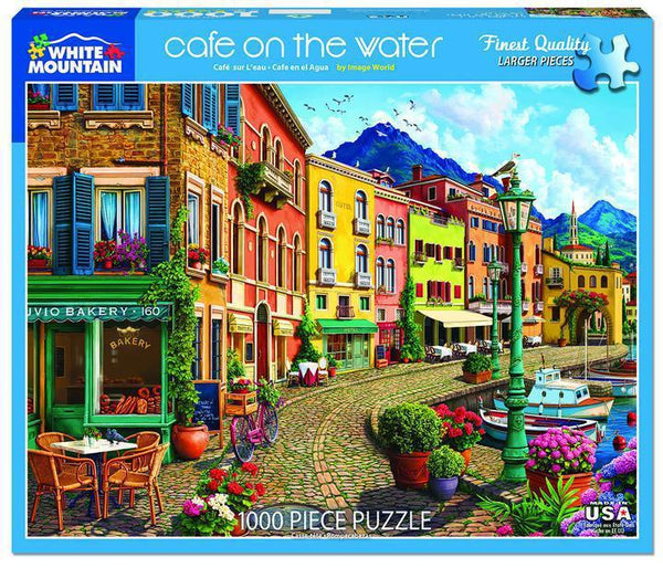 Cafe on the Water 1000 Piece Jigsaw Puzzle by White Mountain Puzzles