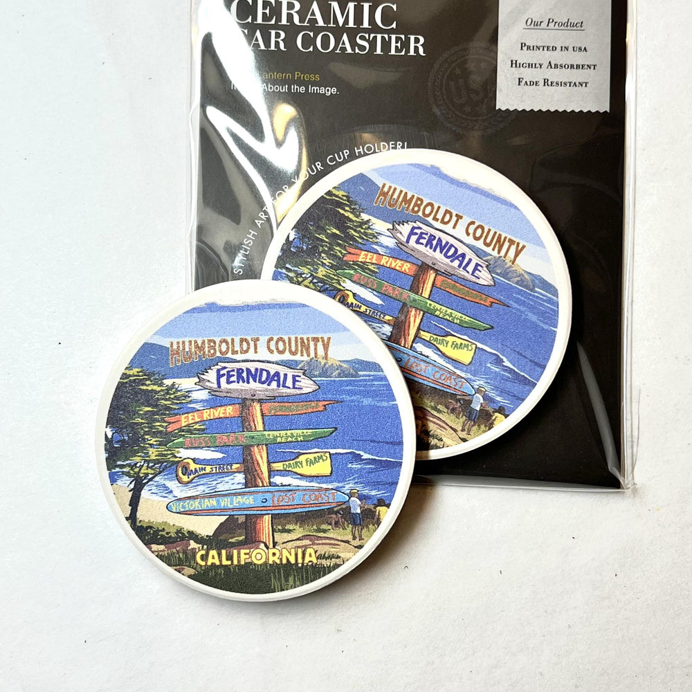Car Coaster | Humboldt Destination Signpost