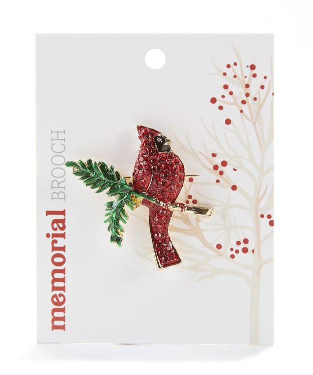 Cardinal Brooch