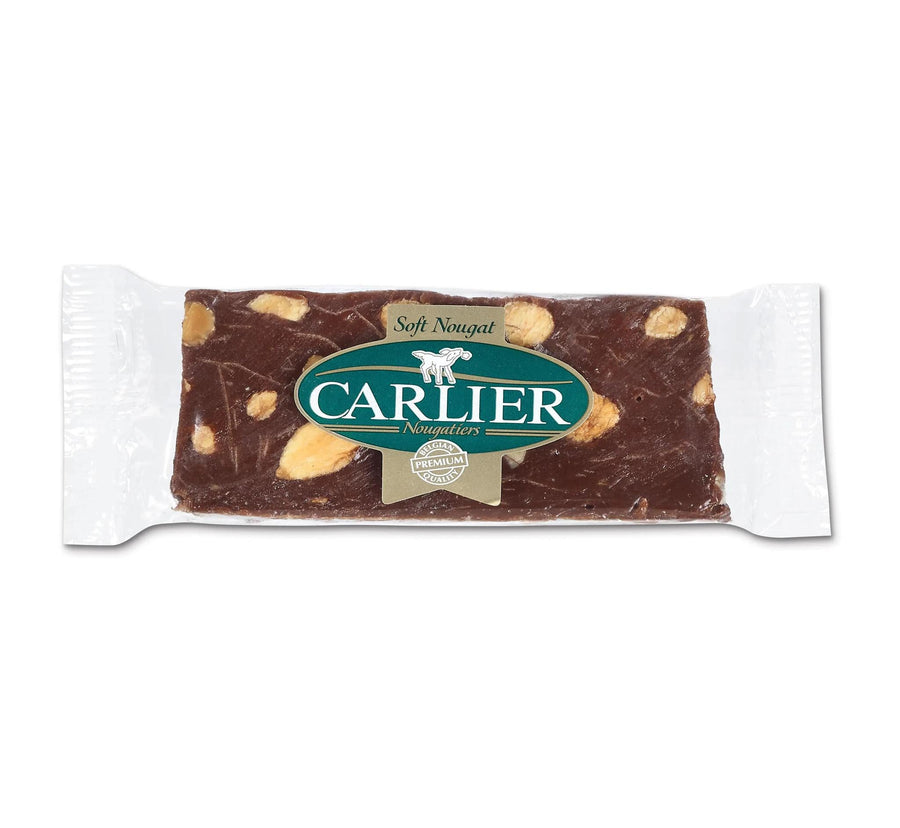 Carlier Soft Nougat Bar | Almonds & Chocolate