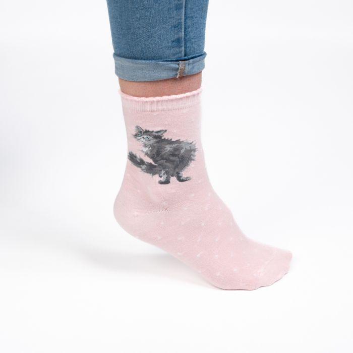 Cat "Glamour Puss" Socks by Wrendale