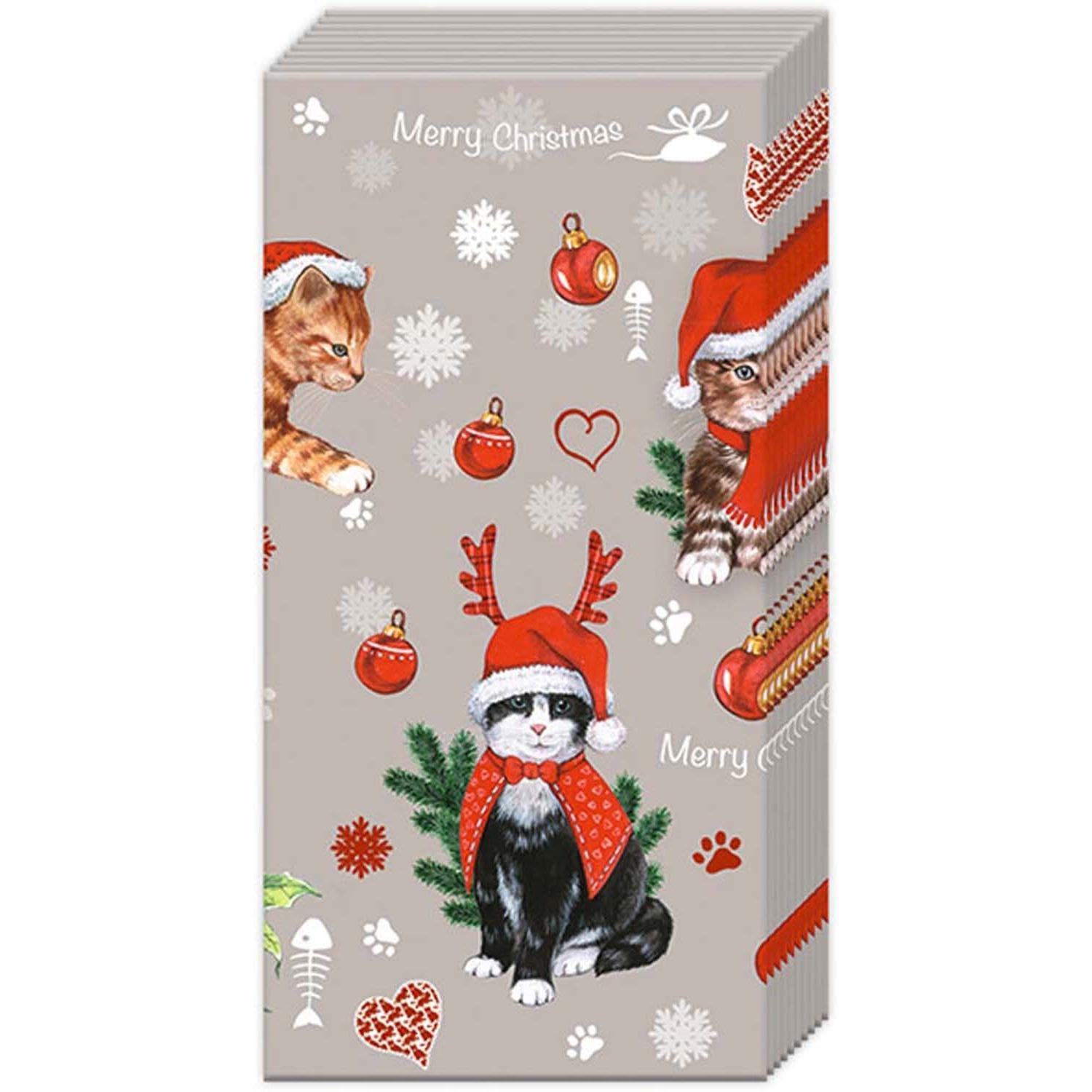 Cats Christmas Pocket Tissues