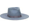 Celebration Wool Felt Flat Brim Hat Chambray