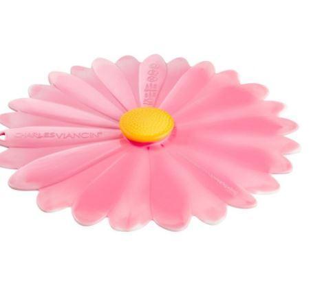 Charles Viancin Airtight Lid Pink Daisy Lid 8"