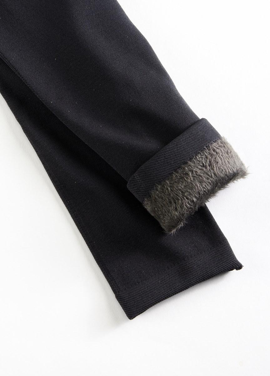 Charlie Paige Essential Fleece Lined Leggings in Nylon spandex | Black