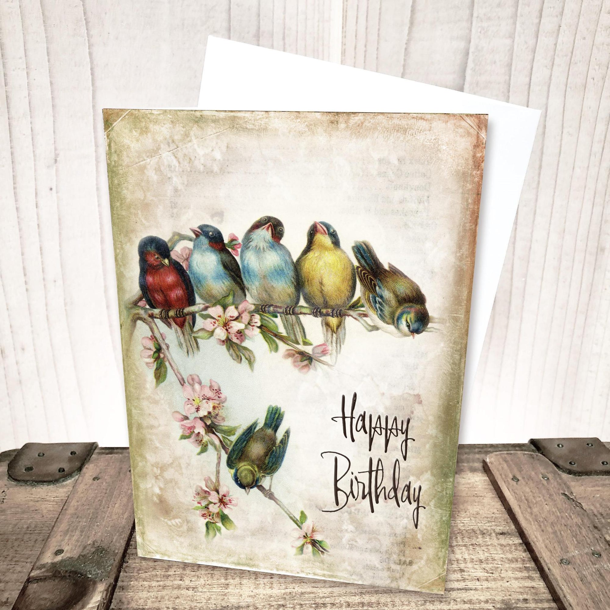 Cheerful Birds Birthday Card by Yesterday's Best