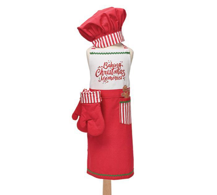 Children's Apron & Chef Set | Baking Christmas Memories