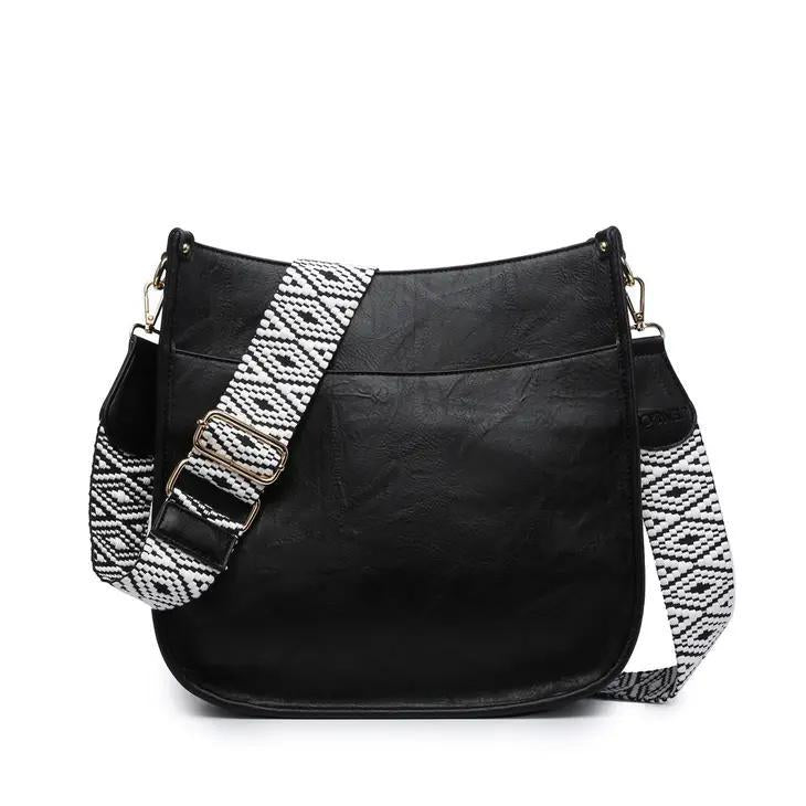 Chloe Crossbody with Guitar Strap | Black