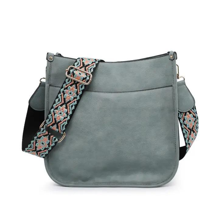 Chloe Crossbody with Guitar Strap | Teal