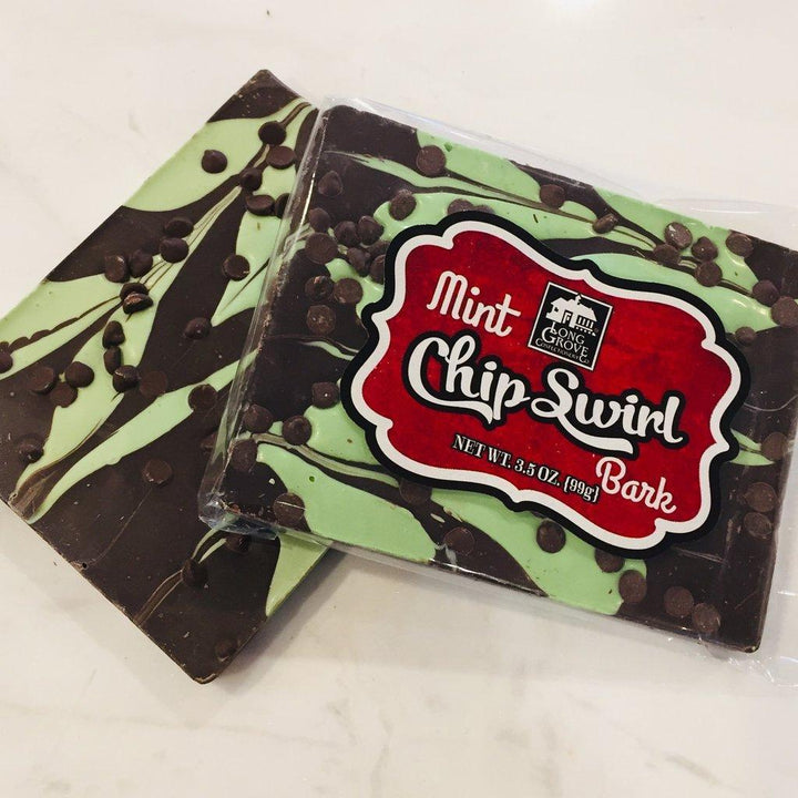 Chocolate Mint Chip Swirl Bark