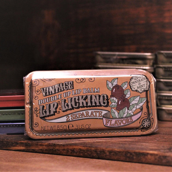 Vintage Double Up Lip Licking Tins Chocolate Mint