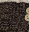 Women's Arm Warmer with Lace and Button Accents Chocolate