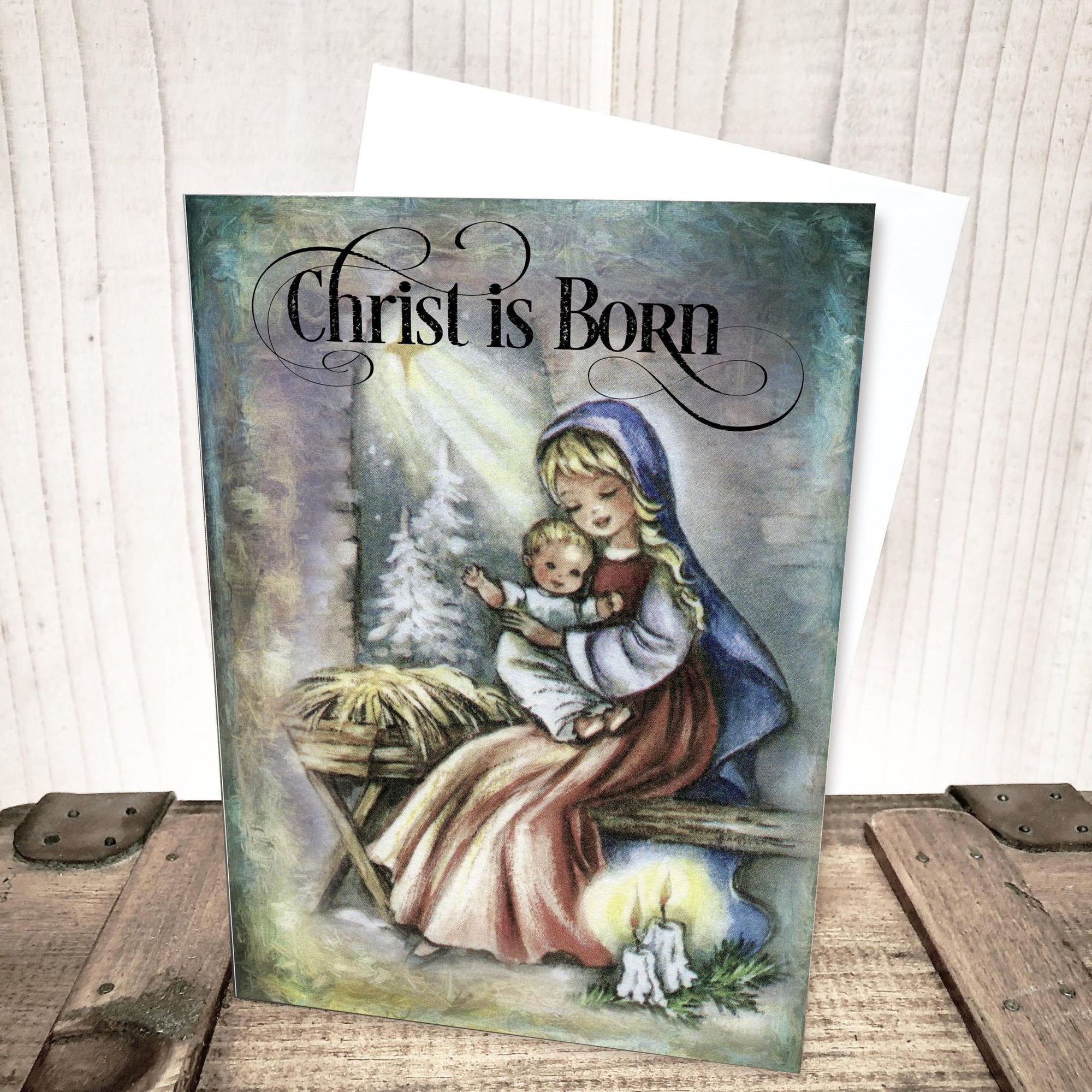 Christ is Born Christmas Card by Yesterday's Best