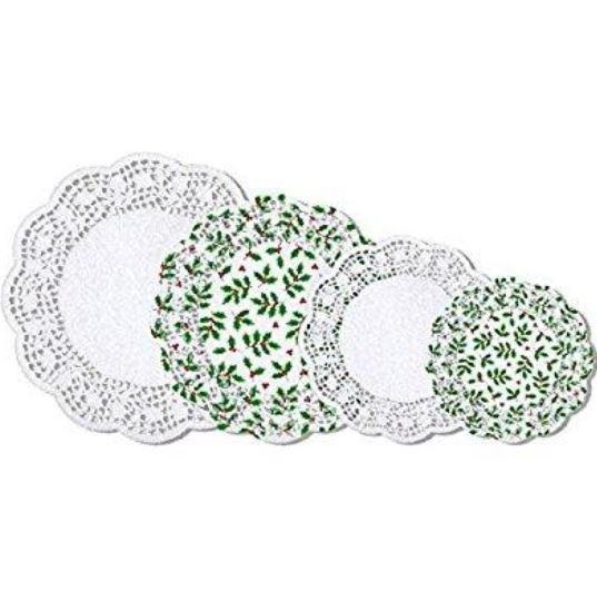 Christmas Holly Paper Doilies