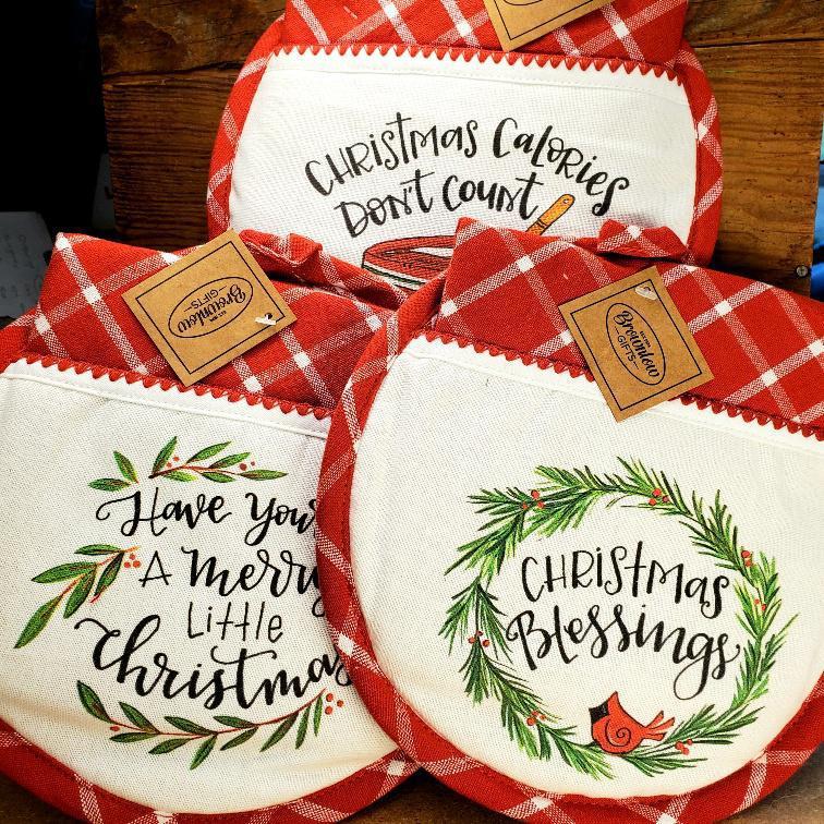 Hot Pad with Tea Towel "Christmas Blessings" Christmas Blessings