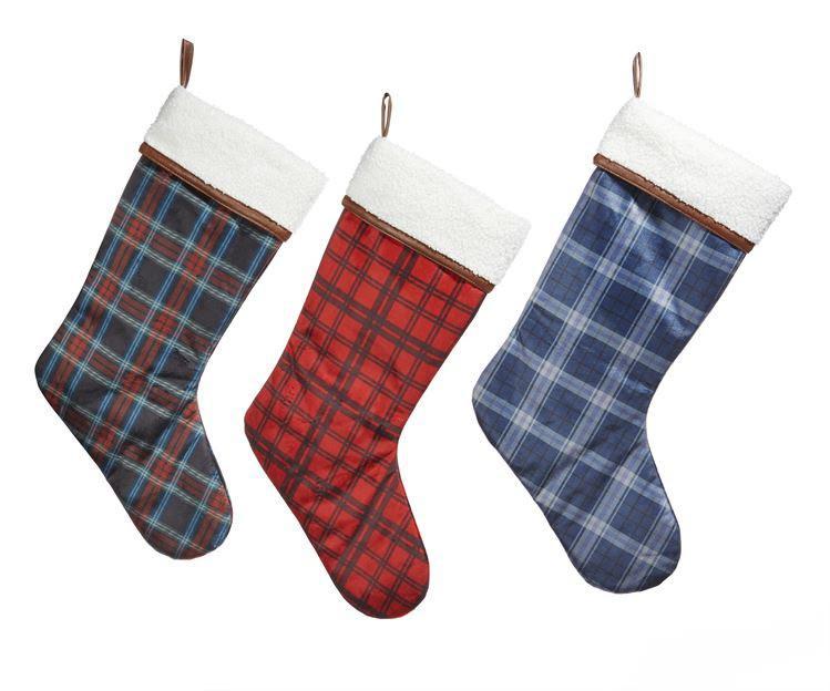 Christmas Stocking | Plaid with Cuff