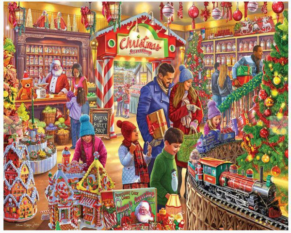 Christmas Sweet Shop 1000 Piece Jigsaw Puzzle by White Mountain Puzzle