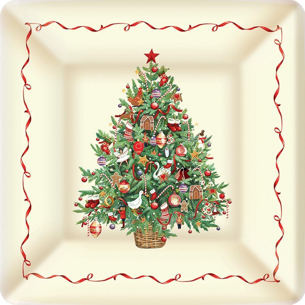 Christmas Tree Paper Dessert Plates