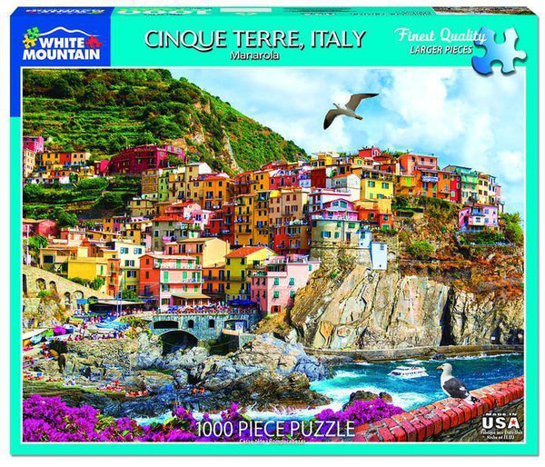 Cinque Terra Italy 1000 Piece Jigsaw Puzzle by White Mountain Puzzle