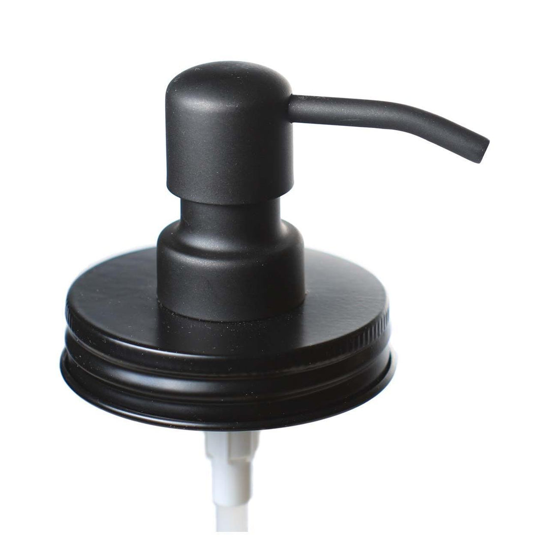 Vintage Inspired Mason Jar Soap & Lotion Dispenser Lids Classic Black