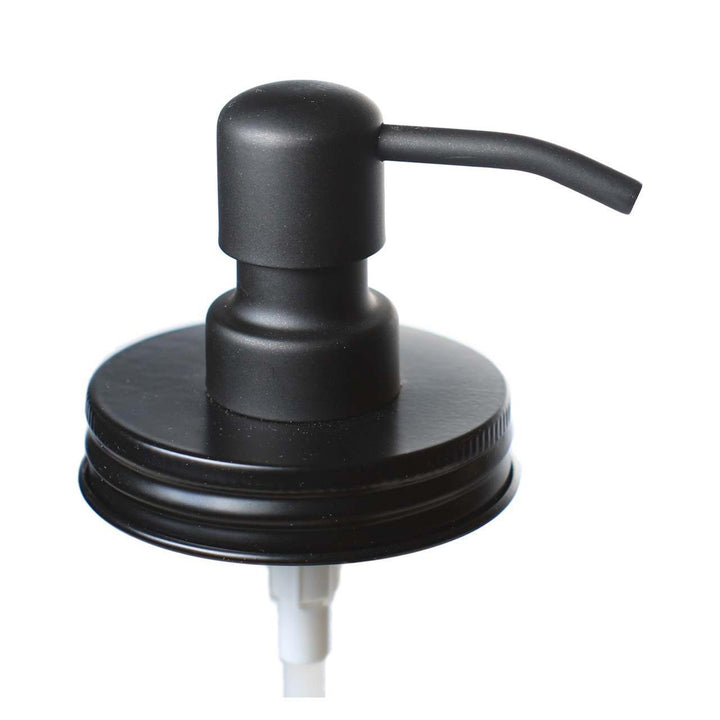 Vintage Inspired Mason Jar Soap & Lotion Dispenser Lids Classic Black