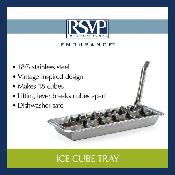 Classic Stainless Steel Ice Cube Tray
