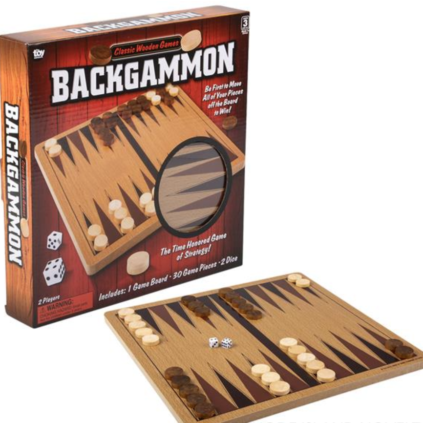 Classic Wooden Backgammon Game