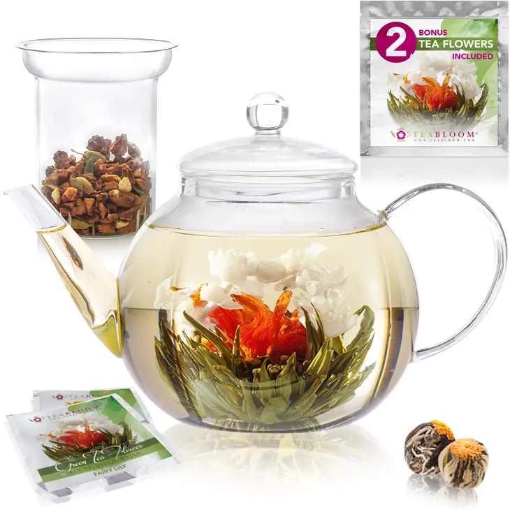 Clear Glass Teapot & Infuser