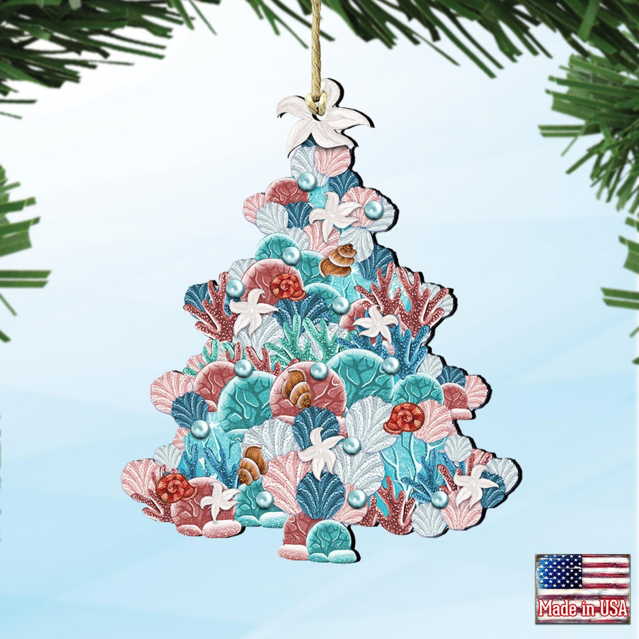 Coastal Tree Keepsake Decorative Christmas Ornament