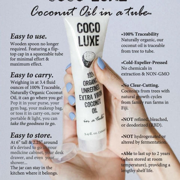 Coco Luxe Organic Coconut Oil in a Tube