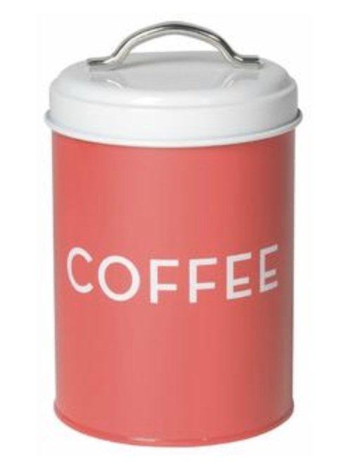 Retro Coffee & Tea Steel Tins Coffee Red