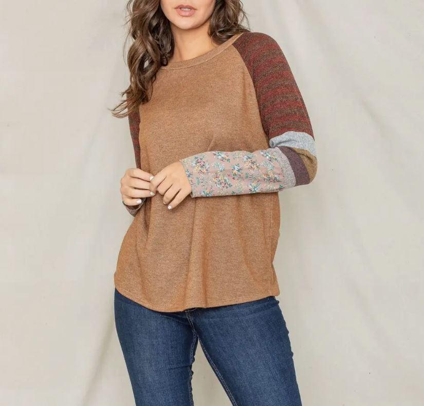 Color Block Long Sleeve Tunic