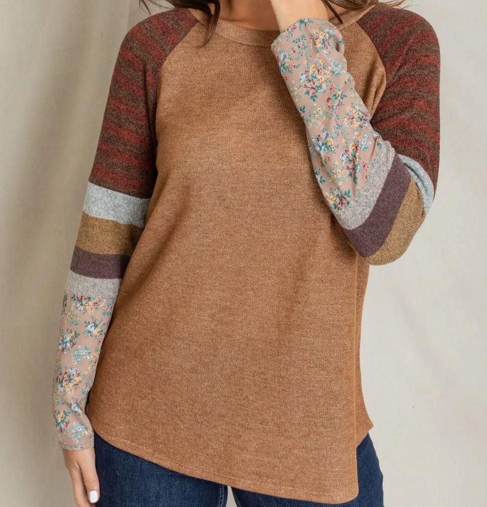 Color Block Long Sleeve Tunic