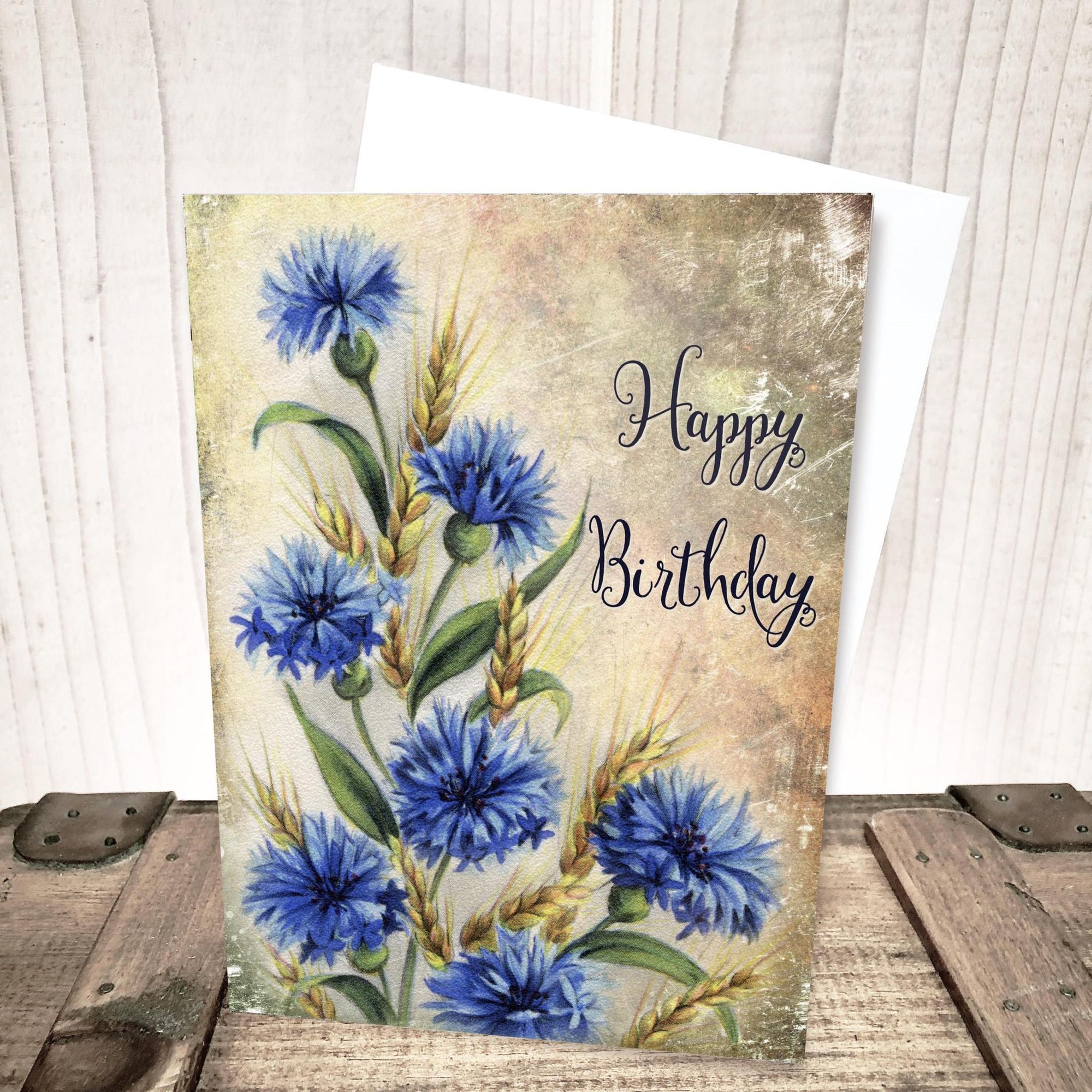 Cornflower Floral Birthday Card by Yesterday's Best