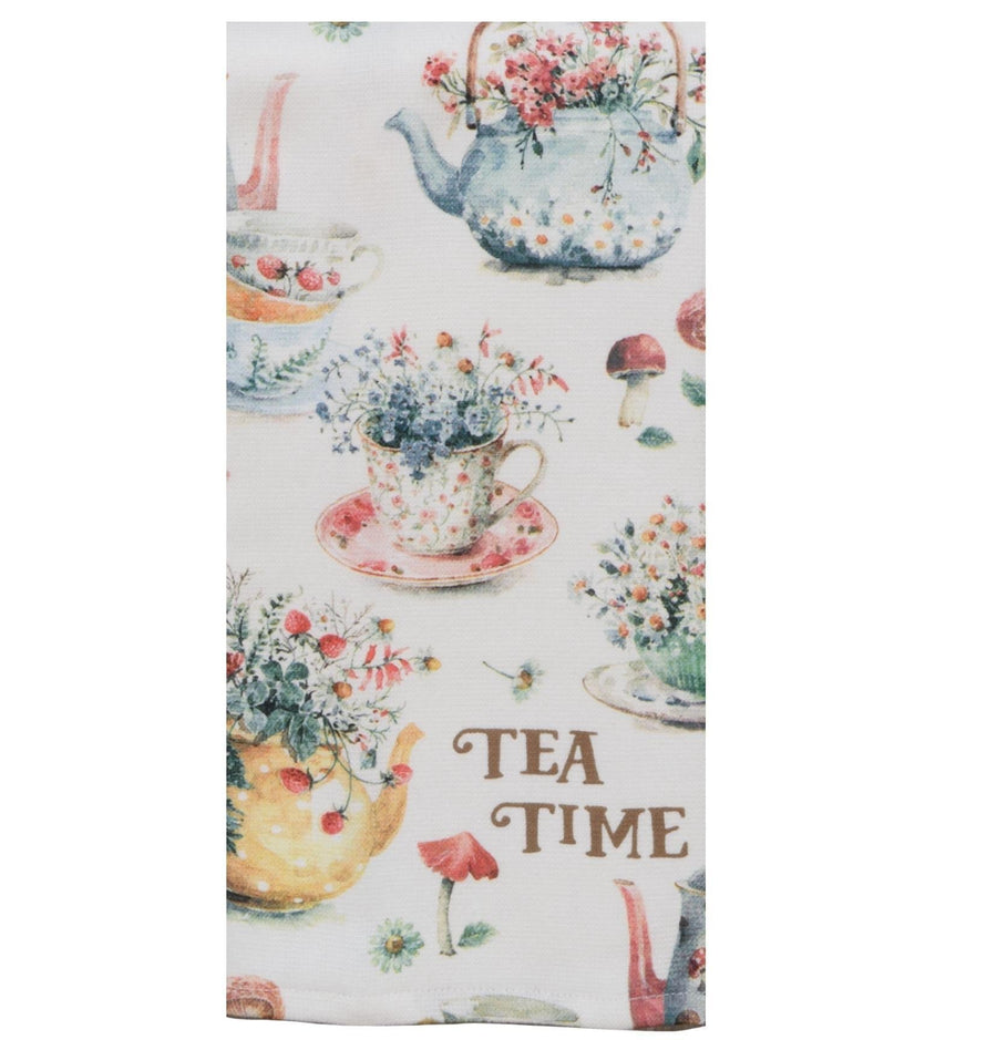 Cottage Core "Tea Time" Dual Purpose Terry Towel