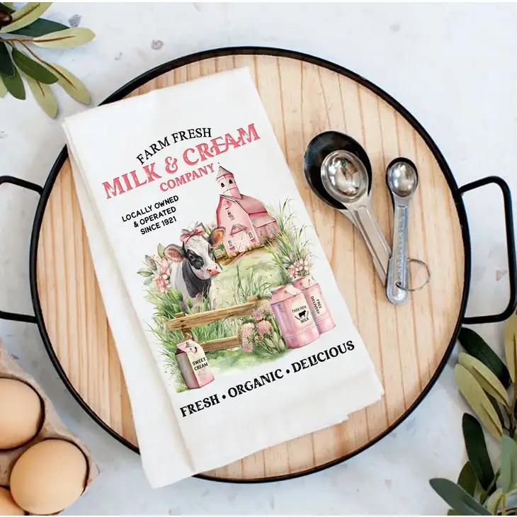 Cotton Tea Towel | Country Farm Fresh Milk & Creamery