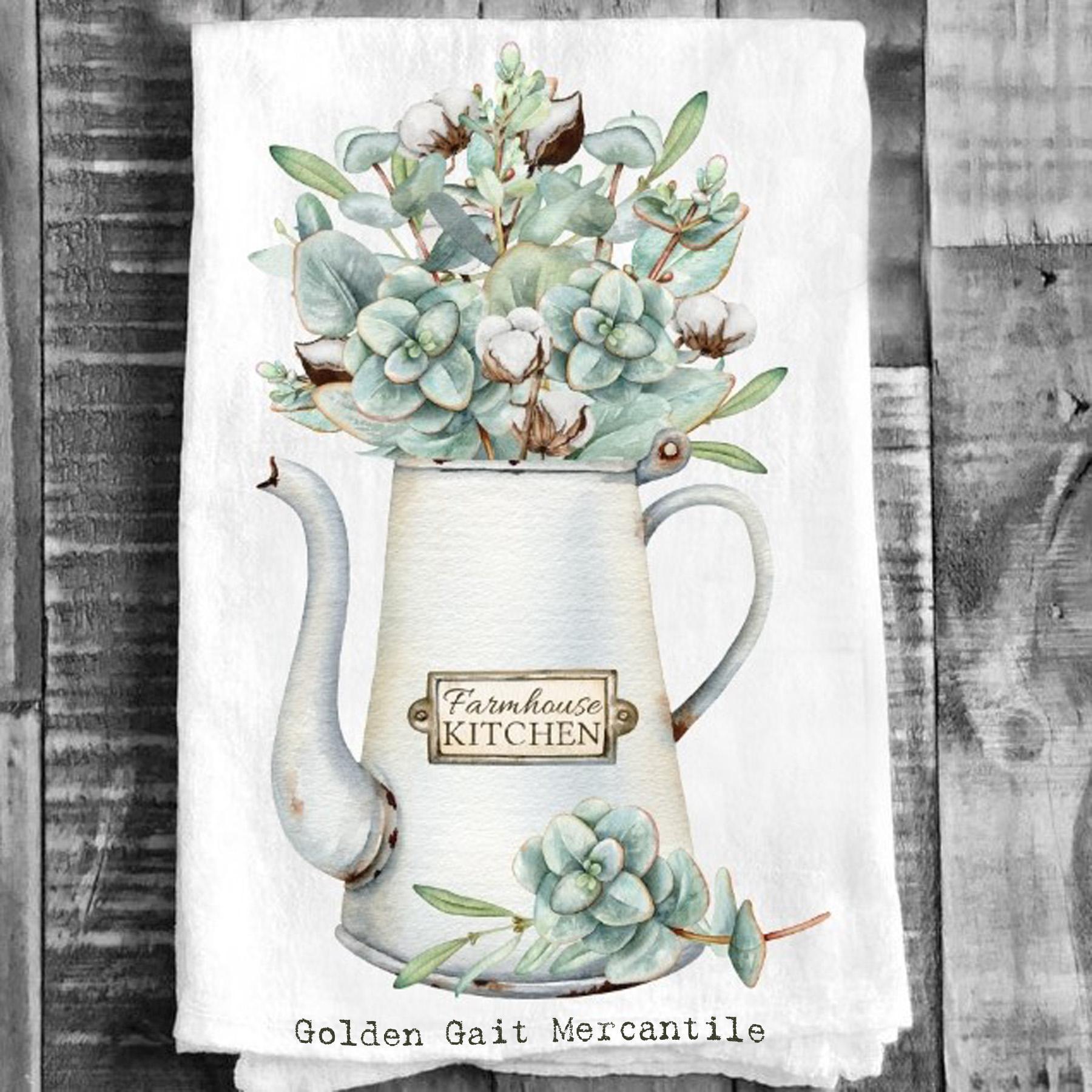 Cotton Tea Towel  Kitchen Conversions - Golden Gait Mercantile