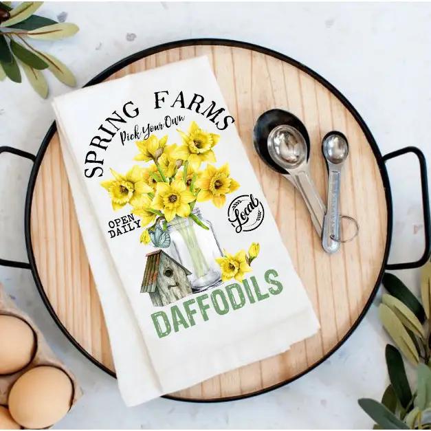 Cotton Tea Towel | Spring Farms Daffodils