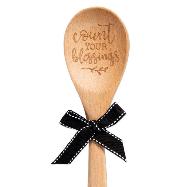 “Count Your Blessings” Sentiment Wood Spoon