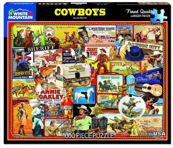 Cowboys 1000 Piece Jigsaw Puzzle by White Mountain Puzzle