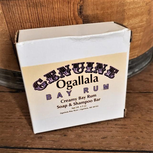 Bay Rum Soap & Shampoo Bar Genuine Ogallala Creamy Bay Rum