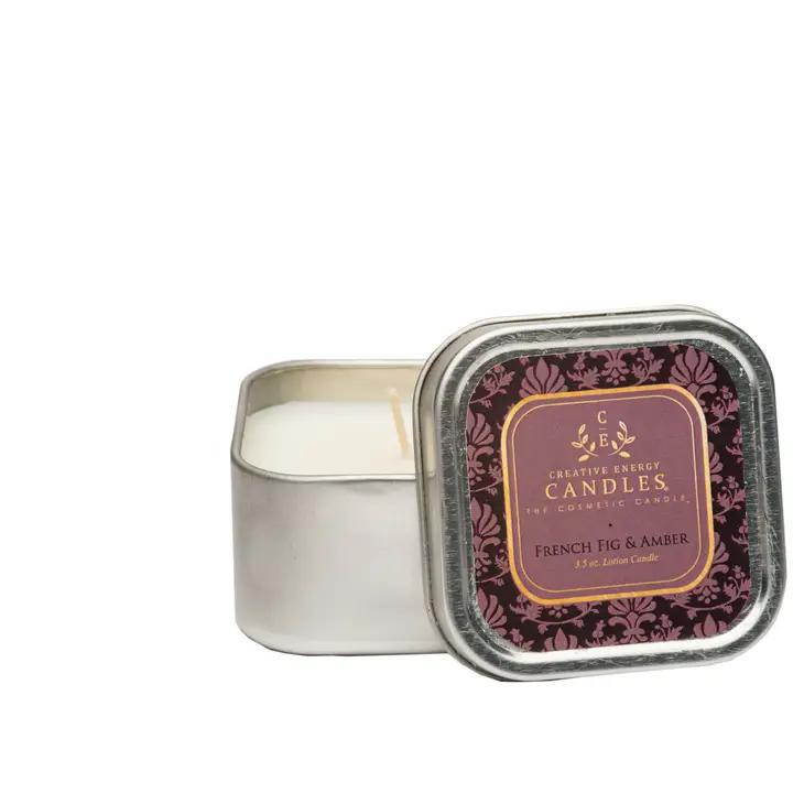 Creative Energy Soy Lotion Candle | French Fig & Amber Travel Tin